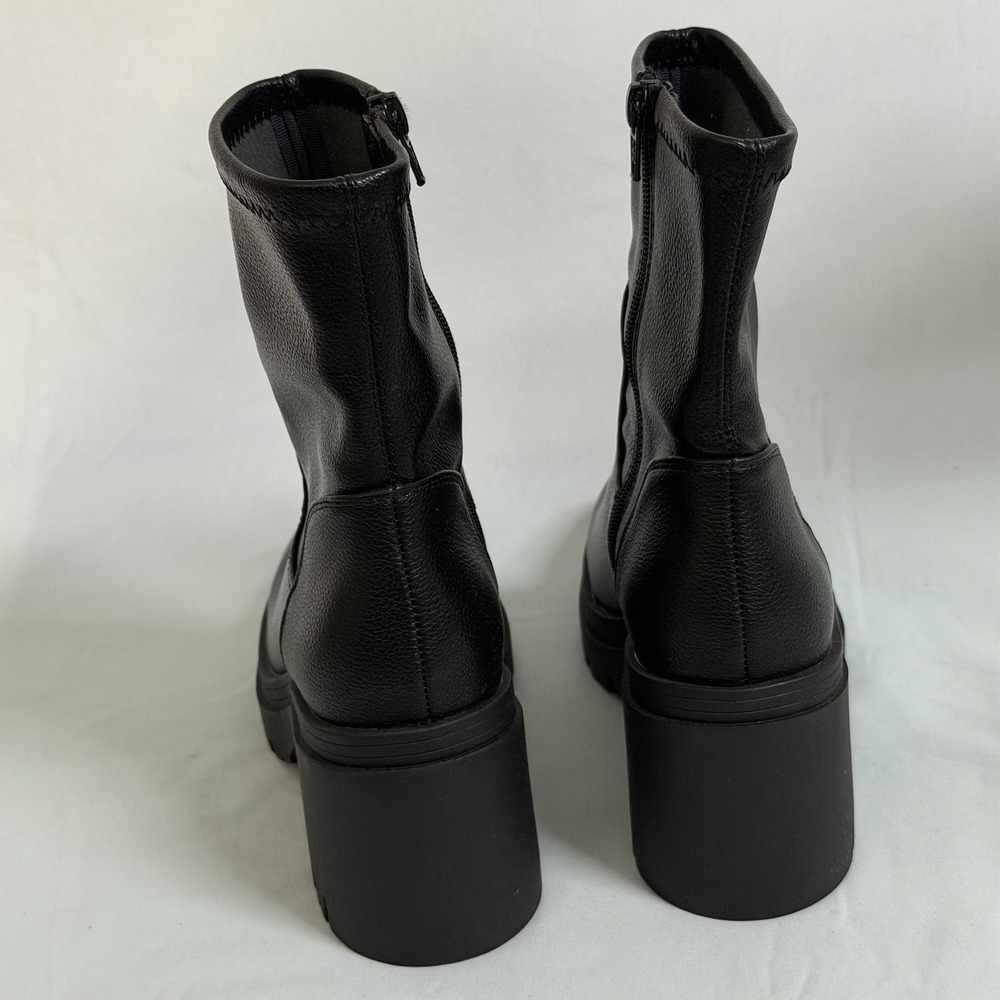 NEW Sun + Stone Size-7M Women's Veronaa Stretch Lug Boots Black - Picture 8 of 10